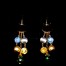 Pendientes oro y pedreria.