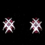 Pendientes oro blanco y piedra.