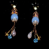 Pendientes oro y piedras
