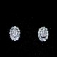 Pendientes oro blanco y brillantes.