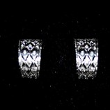 Pendientes oro blanco y brillantes.